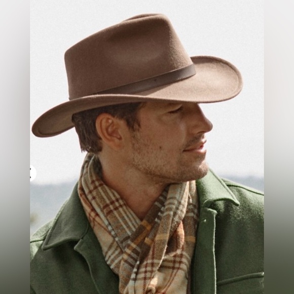 Pendleton Outback 100% Virgin Wool Faux Leather Band Brown Hat Item: 32770Z - Picture 1 of 14